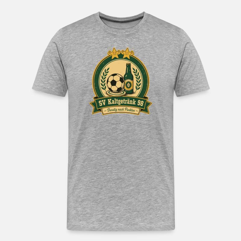 SV Kaltgetränk 98 - Männer Premium Bio T-Shirt - Grau meliert