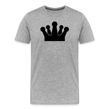 Couronne - T-shirt bio Premium Homme - gris chiné - Devant - Damien (186cm)