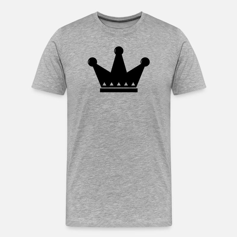 Krone - Männer Premium Bio T-Shirt - Grau meliert