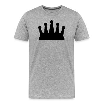 Couronne - T-shirt bio Premium Homme - gris chiné - Devant - Damien (186cm)