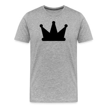 Couronne - T-shirt bio Premium Homme - gris chiné - Devant - Damien (186cm)
