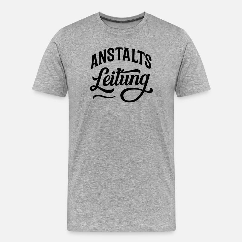 Anstaltsleitung - Männer Premium Bio T-Shirt - Grau meliert