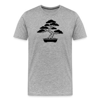 bonsai - Men's Premium Organic T-Shirt - heather grey - Front - Damien (186cm)