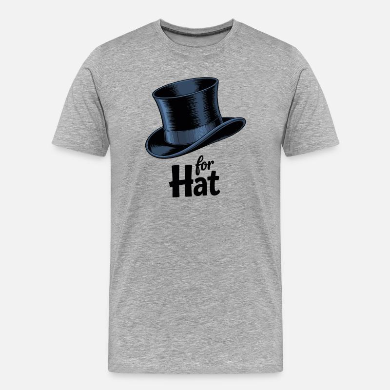 Top Hat Magic Graphic - Men's Premium Organic T-Shirt - heather grey