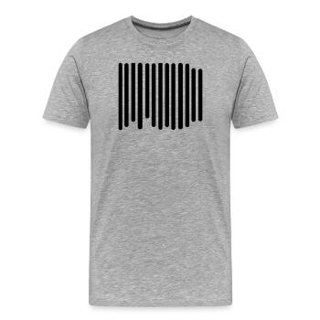Barcode - Männer Premium Bio T-Shirt - Grau meliert - Vorne - Damien (186cm)