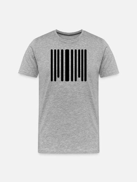 barcode - Men's Premium Organic T-Shirt - heather grey