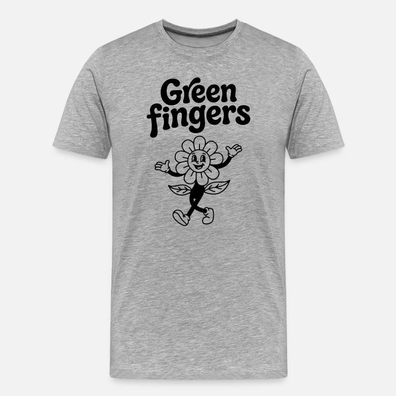 Gartenarbeit - Männer Premium Bio T-Shirt - Grau meliert