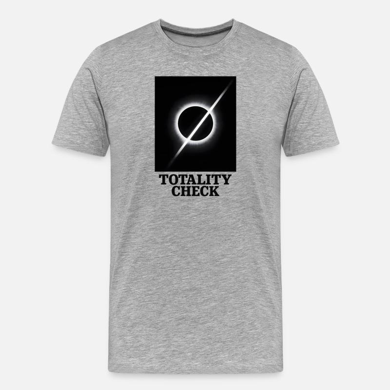 Totality checked | Eclipse - Men's Premium Organic T-Shirt - heather grey
