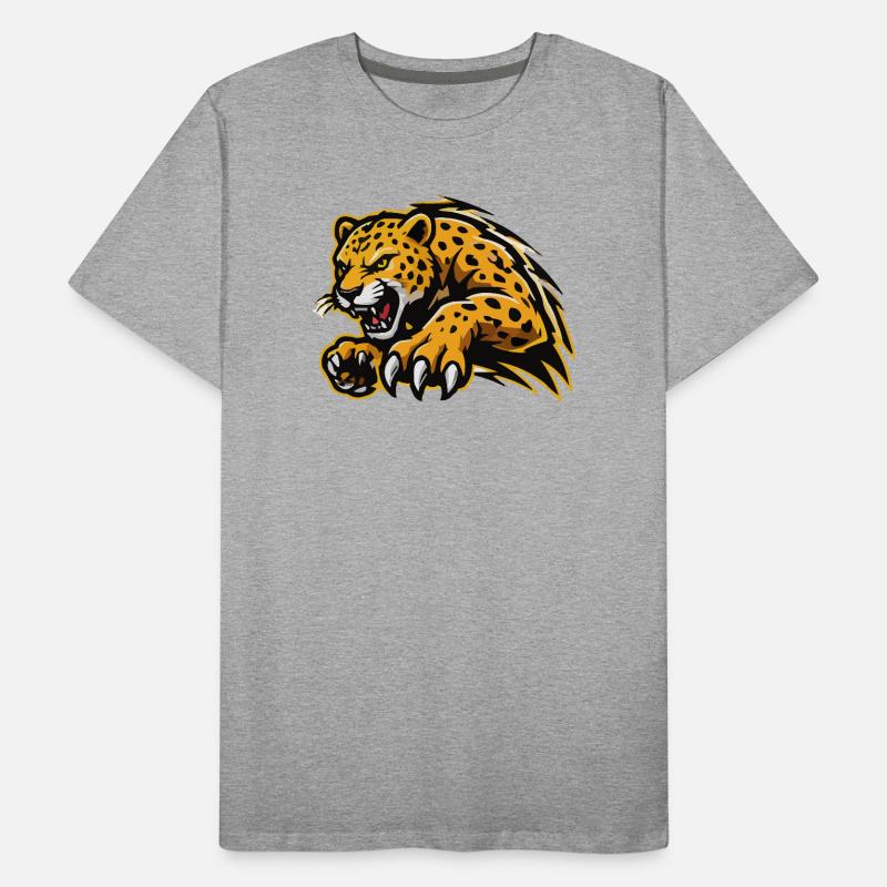Ferocious Leopard Assault Men's Premium Organic T-Shirt
