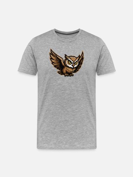 NightOwl Wingstorm - Men's Premium Organic T-Shirt - heather grey