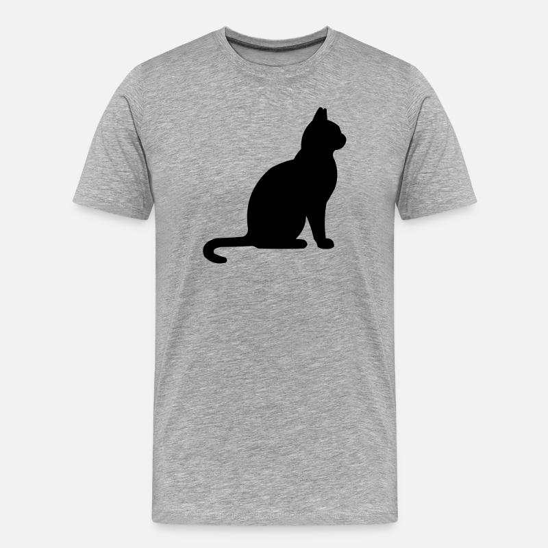 Cat - Men's Premium Organic T-Shirt - heather grey