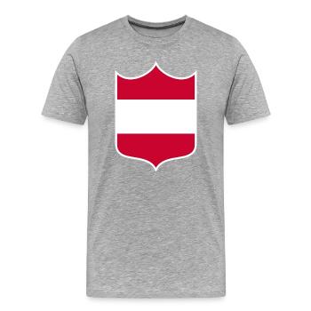 Autriche - T-shirt bio Premium Homme - gris chiné - Devant - Damien (186cm)