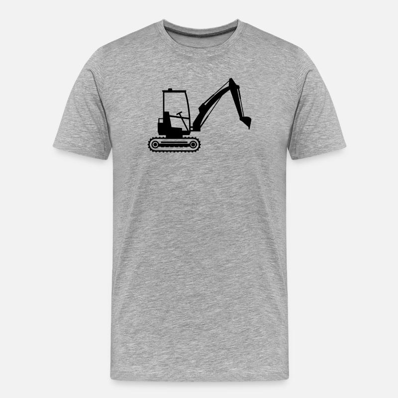 Bagger - Männer Premium Bio T-Shirt - Grau meliert