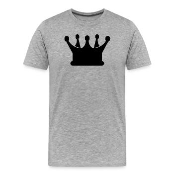 Couronne - T-shirt bio Premium Homme - gris chiné - Devant - Damien (186cm)