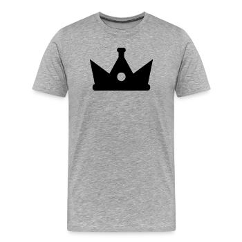 Couronne - T-shirt bio Premium Homme - gris chiné - Devant - Damien (186cm)