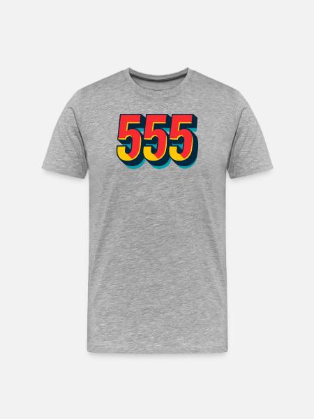 555 - HAHAHA Lettering Retro Style - Men's Premium Organic T-Shirt - heather grey