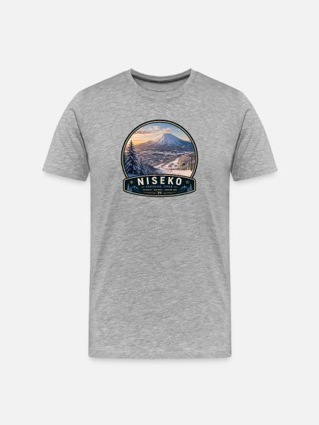 Fantastic Niseko Japan Ski Holiday Snowboarding - Men's Premium Organic T-Shirt - heather grey