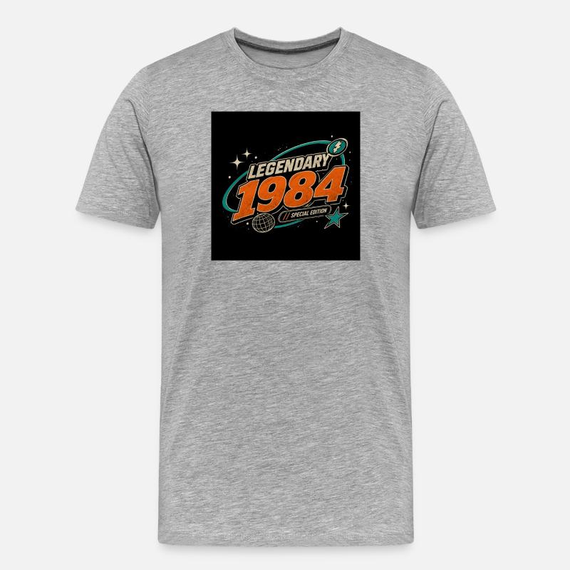 Retro Future 2003 – Limited Edition - Männer Premium Bio T-Shirt - Grau meliert
