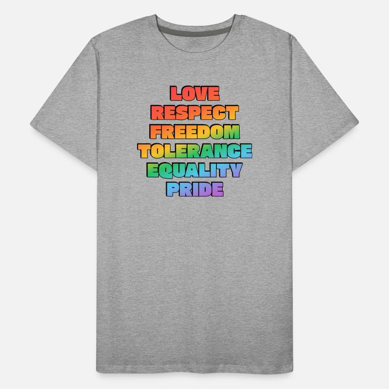 Regenbogenstolz-Werte Männer Premium Bio T-Shirt