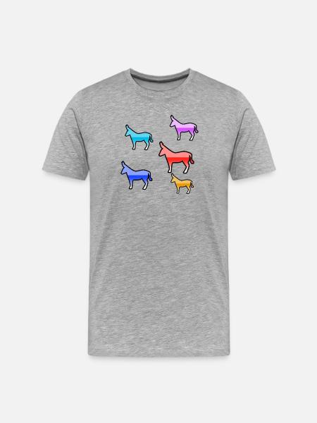 âne - T-shirt bio Premium Homme - gris chiné