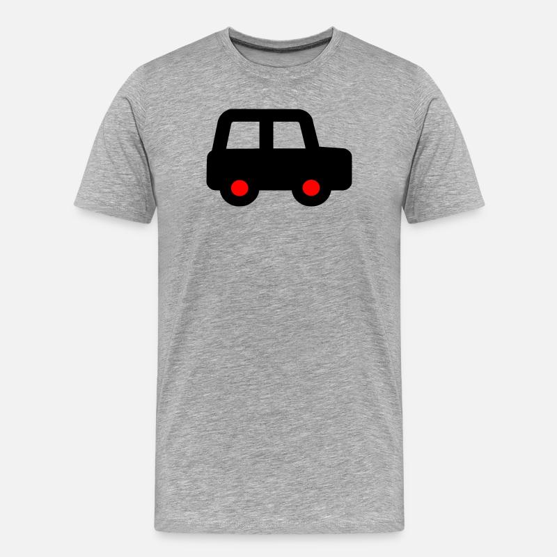 Auto - Männer Premium Bio T-Shirt - Grau meliert