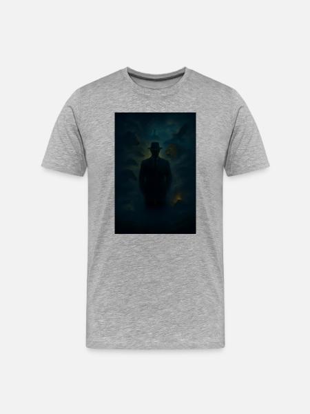Shadow puzzles in the fog - Men's Premium Organic T-Shirt - heather grey