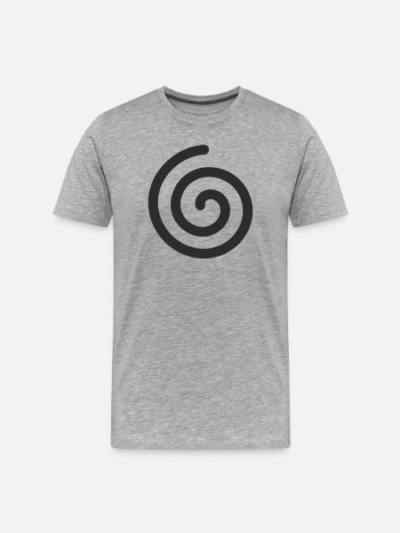 Spiral – Minimalist Symbol Design - Men's Premium Organic T-Shirt - heather grey