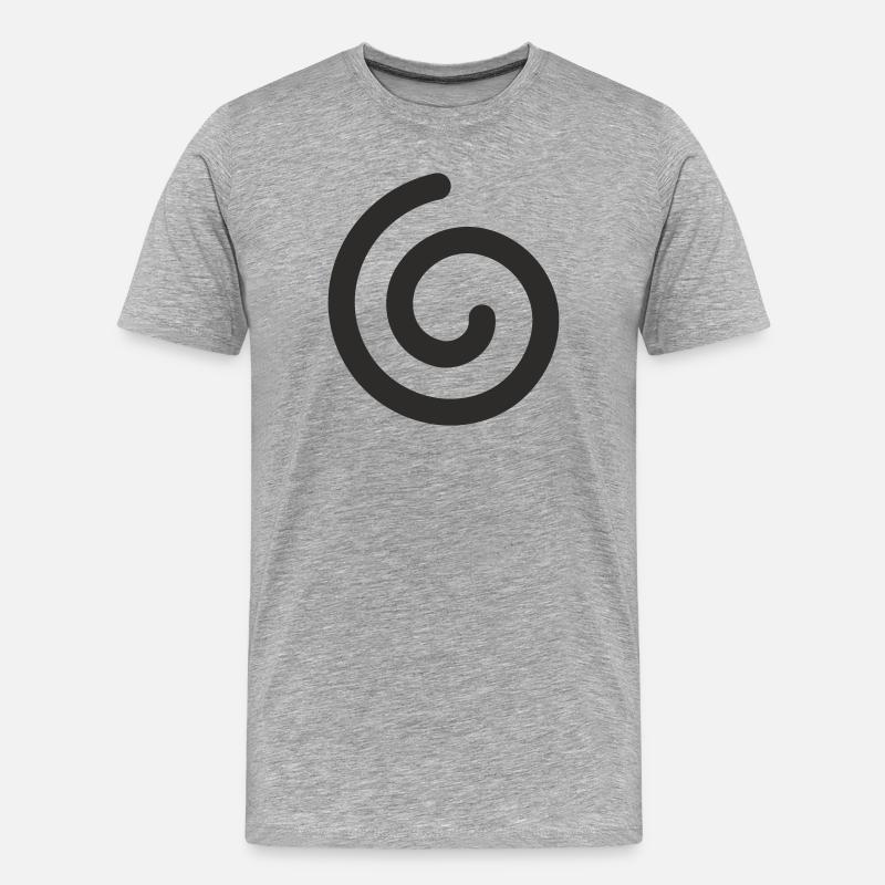 Spirale – Minimalistisches Symbol Design - Männer Premium Bio T-Shirt - Grau meliert