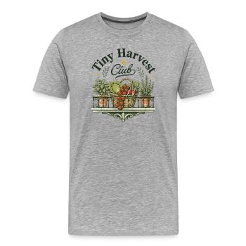 Club de la Petite Récolte - T-shirt bio Premium Homme - gris chiné - Devant - Damien (186cm)