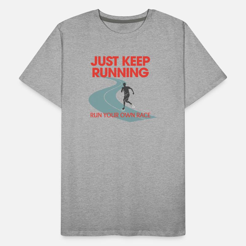 Jogging, Endurance Runner Fitness, continue simplement à courir T-shirt bio Premium Homme