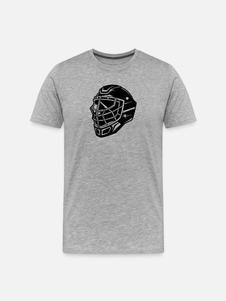 Torwartmaske - Männer Premium Bio T-Shirt - Grau meliert