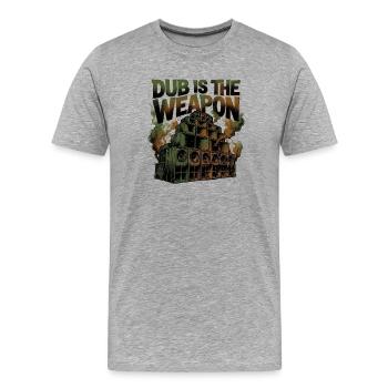 Reggae Dub Is The Weapon - Men's Premium Organic T-Shirt - heather grey - Front - Damien (186cm)
