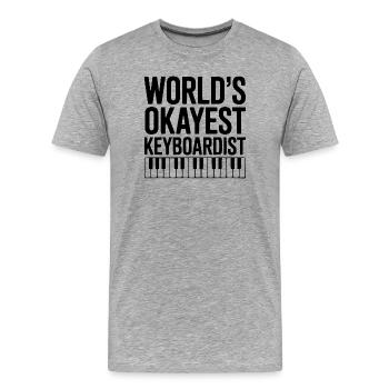 Der beste Keyboarder der Welt - Männer Premium Bio T-Shirt - Grau meliert - Vorne - Damien (186cm)