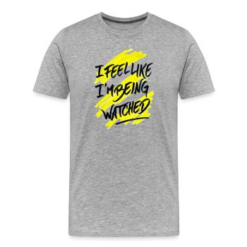 Regardé - T-shirt bio Premium Homme - gris chiné - Devant - Damien (186cm)