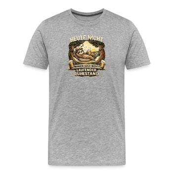 Heute Nicht Laufender Ruhestand - Männer Premium Bio T-Shirt - Grau meliert - Vorne - Damien (186cm)