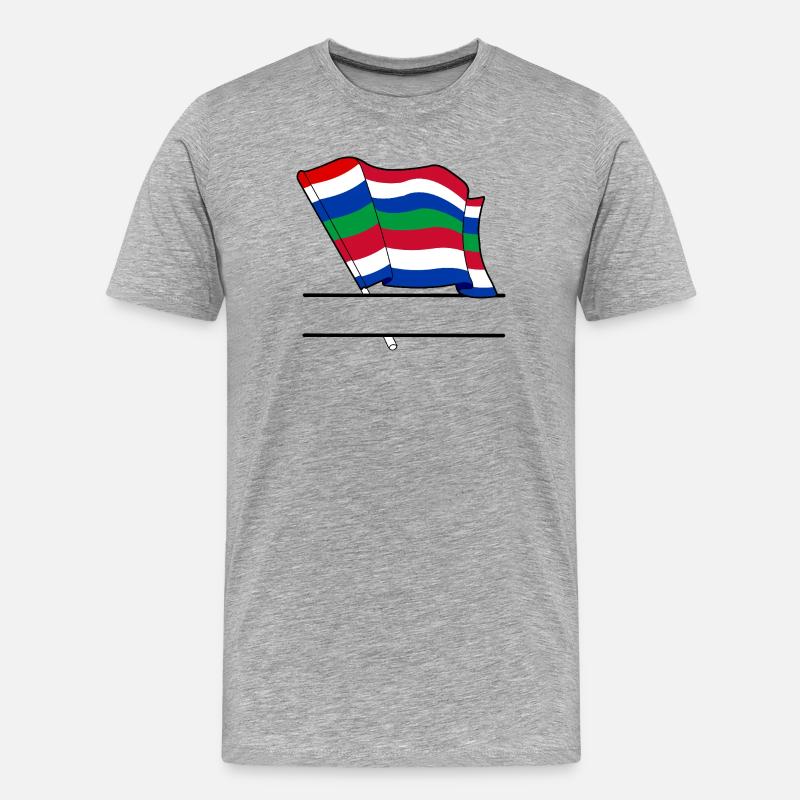 Schier Drapeau – Conception d’île sur mesure - T-shirt bio Premium Homme - gris chiné