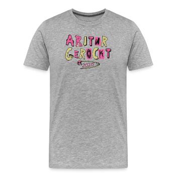 L’Abitur a été un choc - T-shirt bio Premium Homme - gris chiné - Devant - Damien (186cm)
