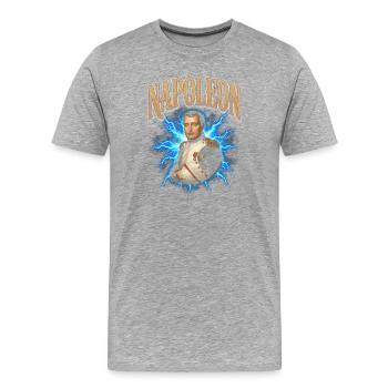 Napoleon Flashlight Aura - Men's Premium Organic T-Shirt - heather grey - Front - Damien (186cm)