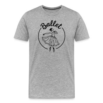 ballet - T-shirt bio Premium Homme - gris chiné - Devant - Damien (186cm)