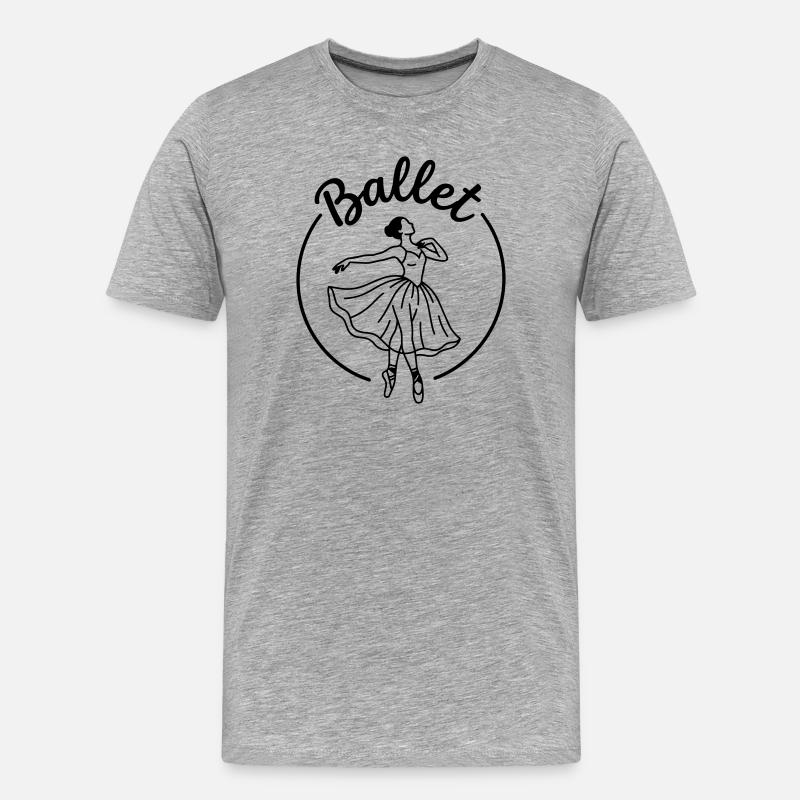 Ballett - Männer Premium Bio T-Shirt - Grau meliert