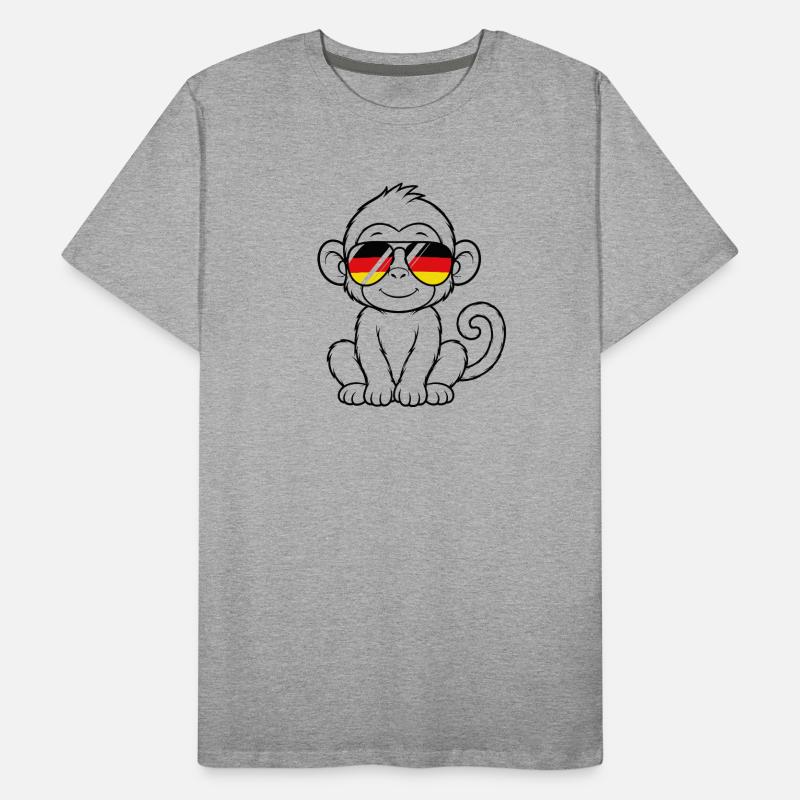 German flag monkey german Germany monkey Men's Premium Organic T-Shirt