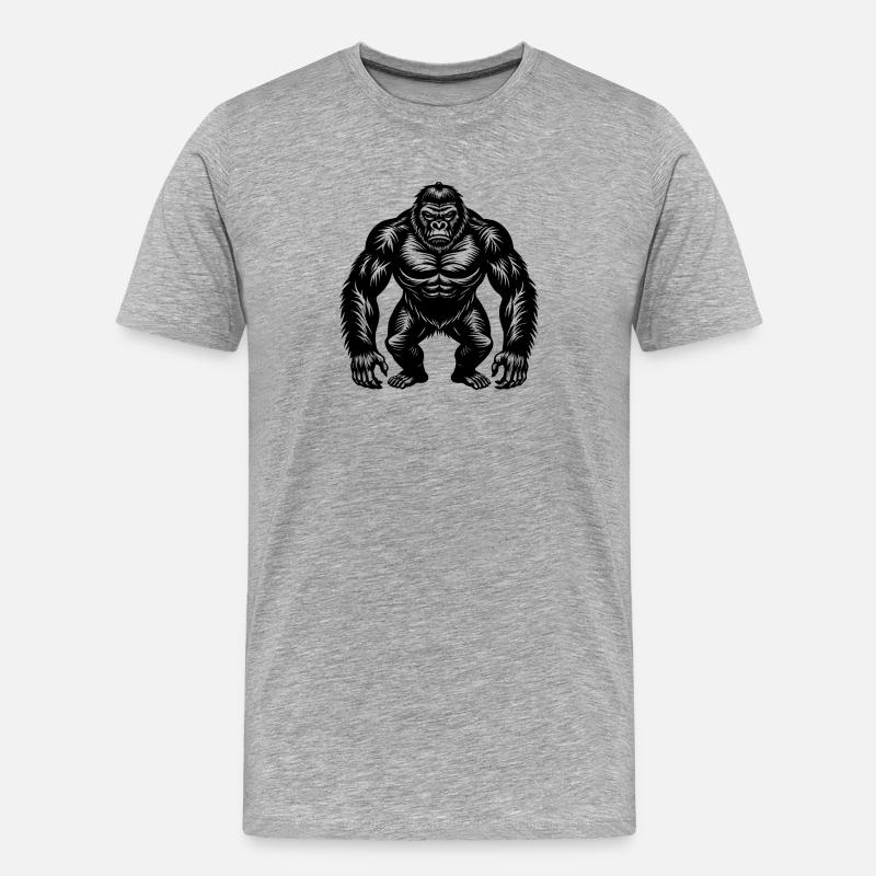 gorilla - Men's Premium Organic T-Shirt - heather grey