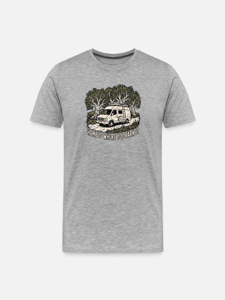 Camping In The Nature - Men's Premium Organic T-Shirt - heather grey