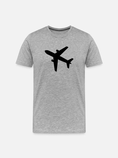 avion - T-shirt bio Premium Homme - gris chiné