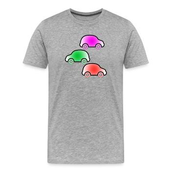 Automobiles - T-shirt bio Premium Homme - gris chiné - Devant - Damien (186cm)