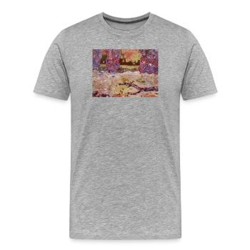 Impressionist Park - Men's Premium Organic T-Shirt - heather grey - Front - Damien (186cm)