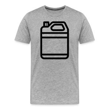 Kanister - Männer Premium Bio T-Shirt - Grau meliert - Vorne - Damien (186cm)