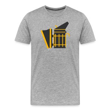 Beekeeper Smoker Smoking Device Beekeeping Beekeeping - Men's Premium Organic T-Shirt - heather grey - Front - Damien (186cm)