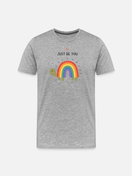 Pride Month LGBT - Just Be You - Men's Premium Organic T-Shirt - heather grey
