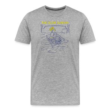 Der Langsame Sonntag - Männer Premium Bio T-Shirt - Grau meliert - Vorne - Damien (186cm)
